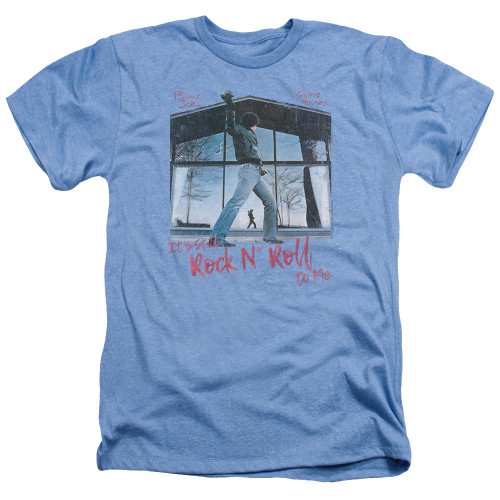 Billy Joel Glass Houses Adult Heather T-Shirt Light Blue