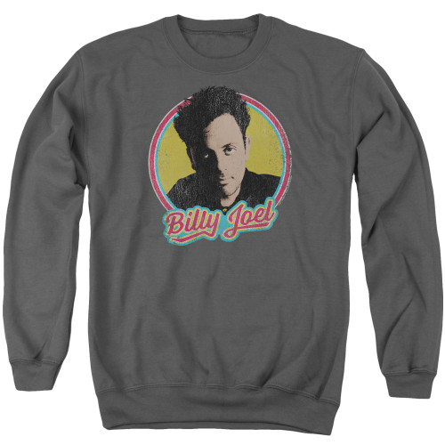 Billy Joel Billy Joel Adult Crewneck Sweatshirt Charcoal