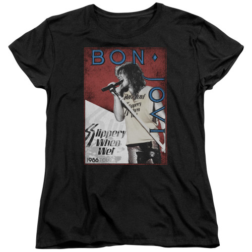 Bon Jovi '86 Tour Women's T-Shirt Black