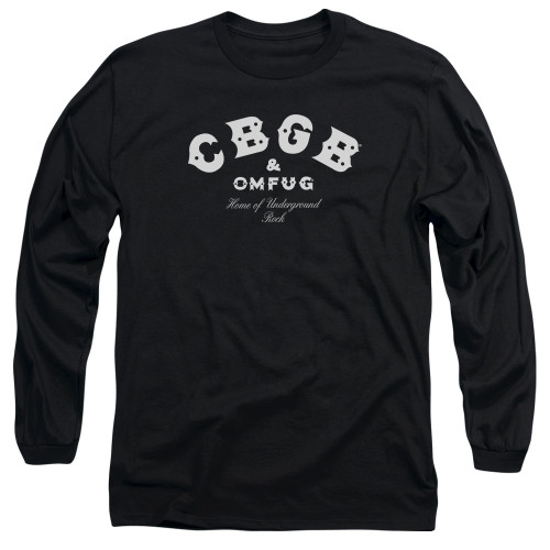 CBGB Classic Logo Adult Long Sleeve T-Shirt Black