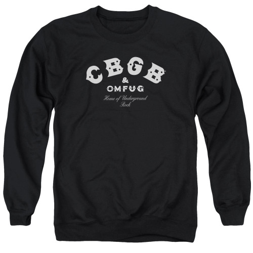 CBGB Classic Logo Adult Crewneck Sweatshirt Black