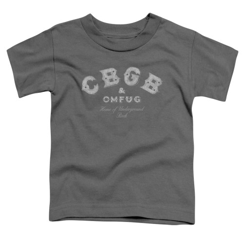 CBGB Tattered Logo Toddler T-Shirt Charcoal
