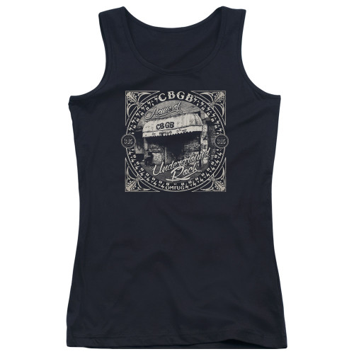 CBGB Front Door Junior Women's Tank Top T-Shirt Black