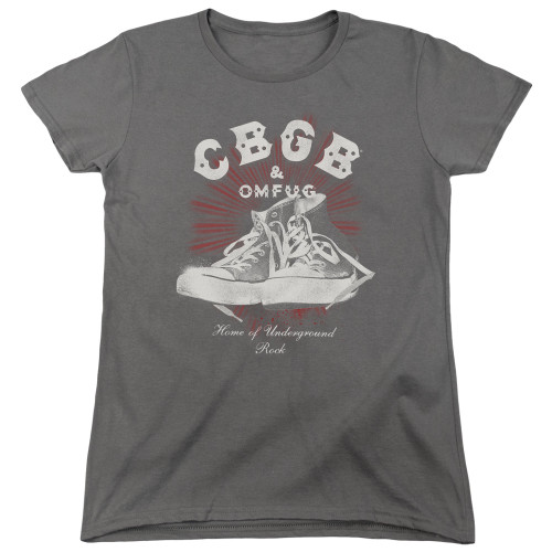 CBGB High Tops Women's T-Shirt Charcoal
