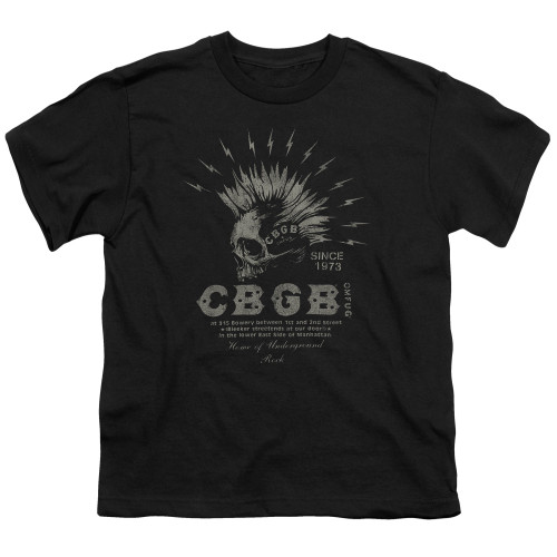 CBGB Electric Skull Youth T-Shirt Black