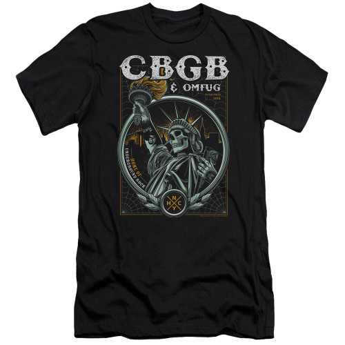 CBGB Liberty Skull Adult 30/1 T-Shirt Black