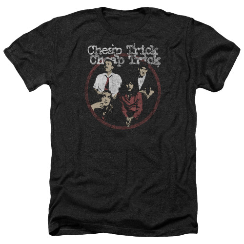 Cheap Trick Cheap Trick Adult Heather T-Shirt Black