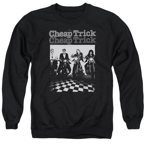 Cheap Trick Cheap Trick Bikes Adult Crewneck Sweatshirt Black