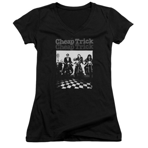 Cheap Trick Cheap Trick Bikes Junior Women's V-Neck T-Shirt Black