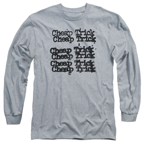 Cheap Trick Cheap Trick Logo Adult Long Sleeve T-Shirt Athletic Heather