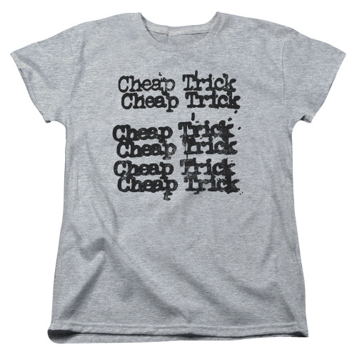 Cheap Trick Cheap Trick Logo Women's T-Shirt Athletic Heather
