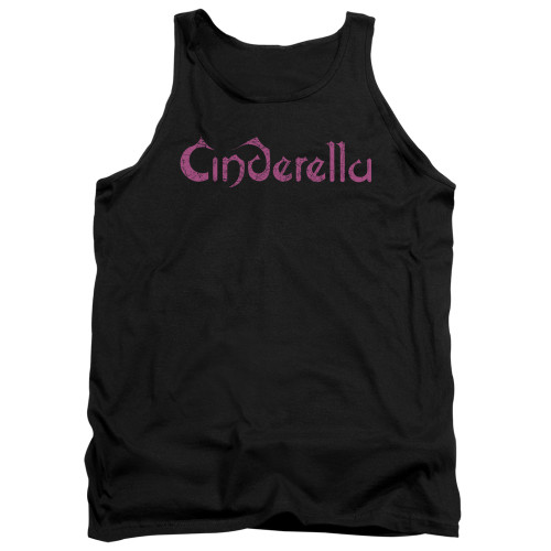Cinderella Logo Rough Adult Tank Top T-Shirt Black