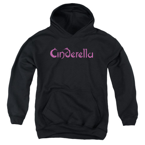 Cinderella Logo Rough Youth Pullover Hoodie Sweatshirt Black