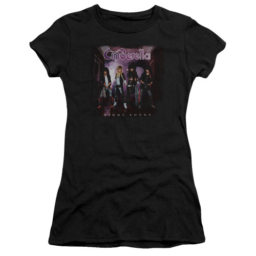 Cinderella Night Songs Junior Women's Sheer T-Shirt Black
