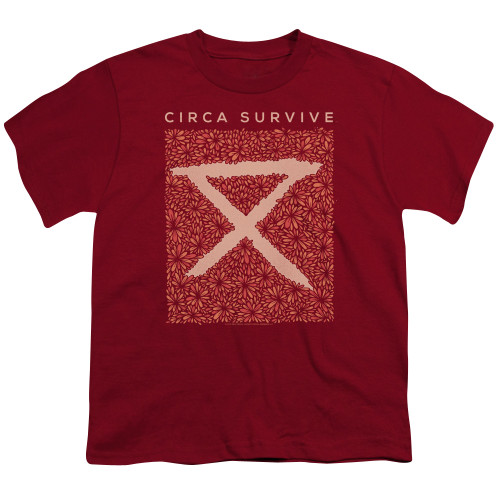 Circa Survive Floral Youth T-Shirt Cardinal