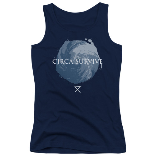Circa Survive Storm Junior Women's Tank Top T-Shirt Navy