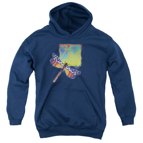 Yes Dragonfly Youth Pullover Hoodie Sweatshirt Navy