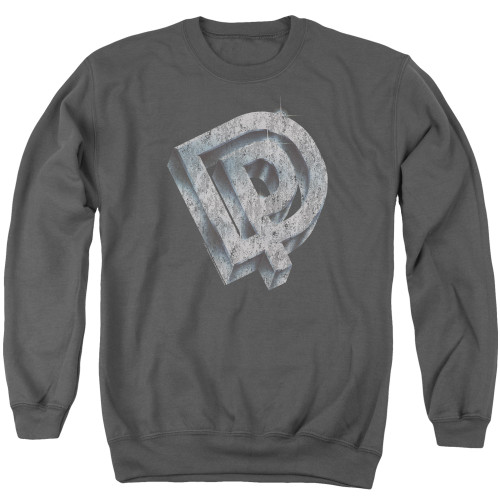 Deep Purple DP Logo Adult Crewneck Sweatshirt Charcoal
