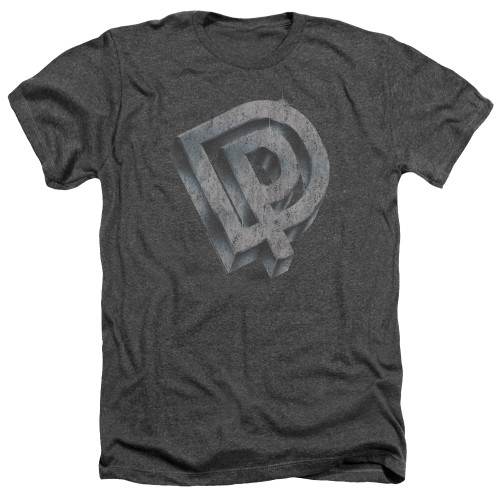 Deep Purple DP Logo Adult Heather T-Shirt Charcoal
