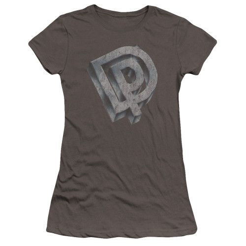 Deep Purple DP Logo HBO Junior Women's Sheer T-Shirt Charcoal