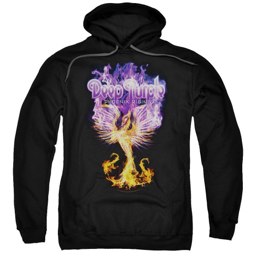 Deep Purple Phoenix Rising Adult Pullover Hoodie Sweatshirt Black