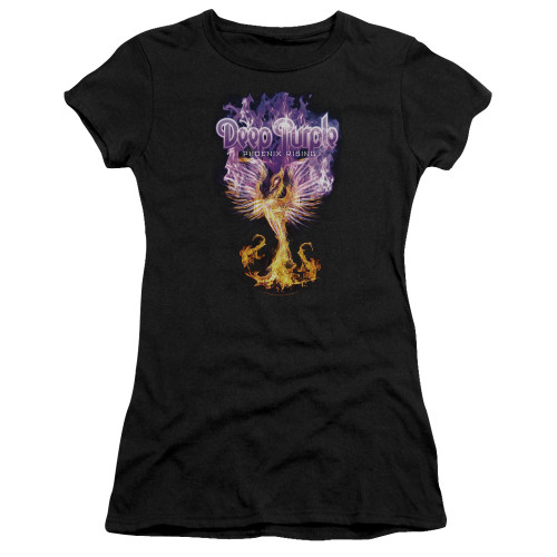 Deep Purple Phoenix Rising Junior Women's Sheer T-Shirt Black