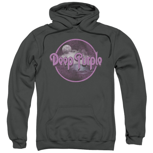 Deep Purple Smoke On The Water Adult Pullover Hoodie Sweatshirt Charcoal