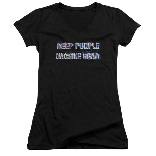 Deep Purple Machine Head Junior Women's V-Neck T-Shirt Black