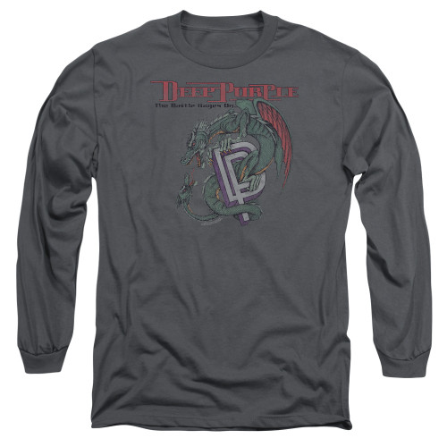 Deep Purple The Battle Rages On Adult Long Sleeve T-Shirt Charcoal