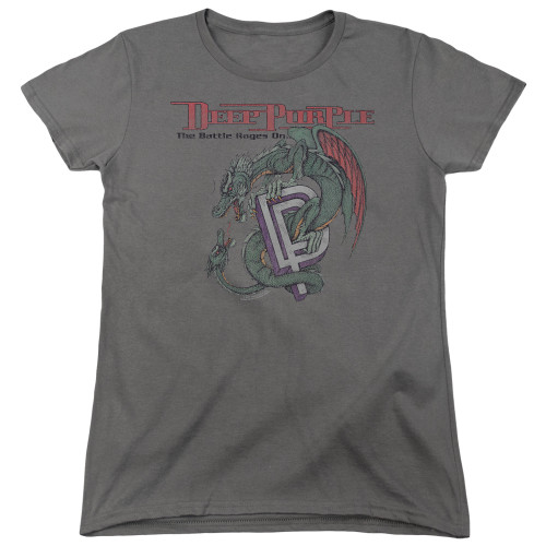 Deep Purple The Battle Rages On Women's T-Shirt Charcoal