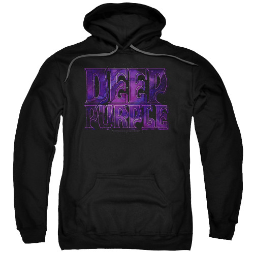Deep Purple Spacey Adult Pullover Hoodie Sweatshirt Black
