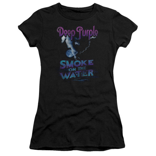 Deep Purple Smokey Water HBO Junior Women's Sheer T-Shirt Black