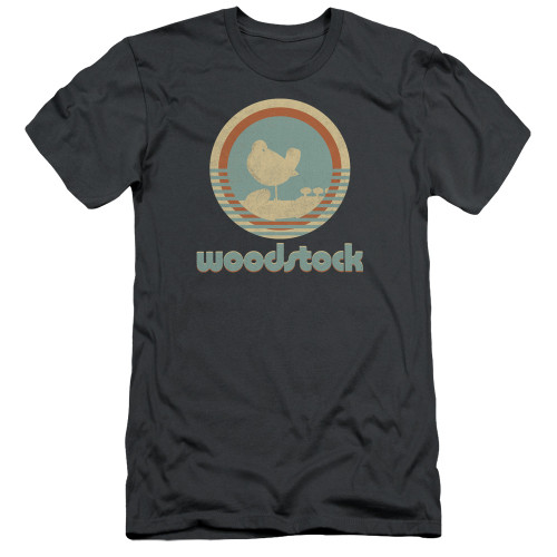 Woodstock Bird Circle S/S Adult 30/1 T-Shirt Charcoal