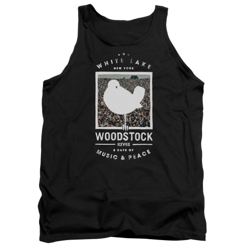 Woodstock Birds Eye View Adult Tank Top Black