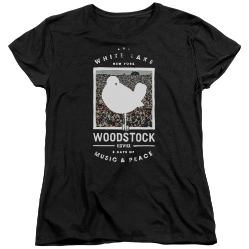 Woodstock Birds Eye View S/S Women's T-Shirt Black