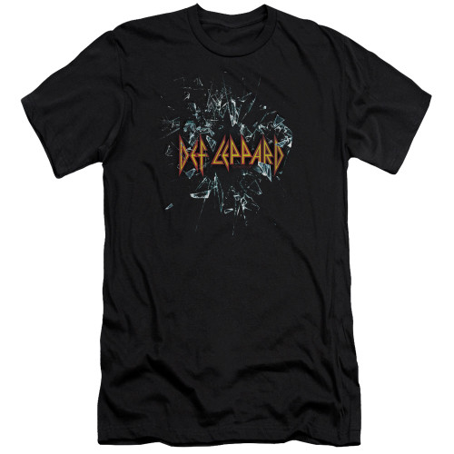 Def Leppard Broken Glass Adult 30/1 T-Shirt Black