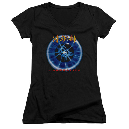 Def Leppard Adrenalize Junior Women's V-Neck T-Shirt Black