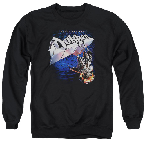 Dokken Tooth And Nail Adult Crewneck Sweatshirt Black