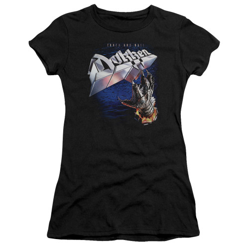 Dokken Tooth And Nail Junior Women's Sheer T-Shirt Black