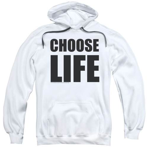 Wham Choose Life Adult Pullover Hoodie Sweatshirt White