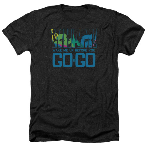 Wham Wake Me Up Before You Go Go Adult T-Shirt Heather Black