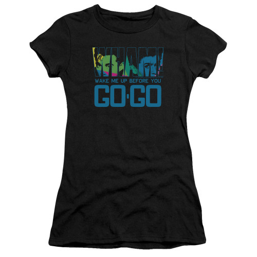 Wham Wake Me Up Before You Go Go Hbo S/S Junior Women's T-Shirt Sheer Black