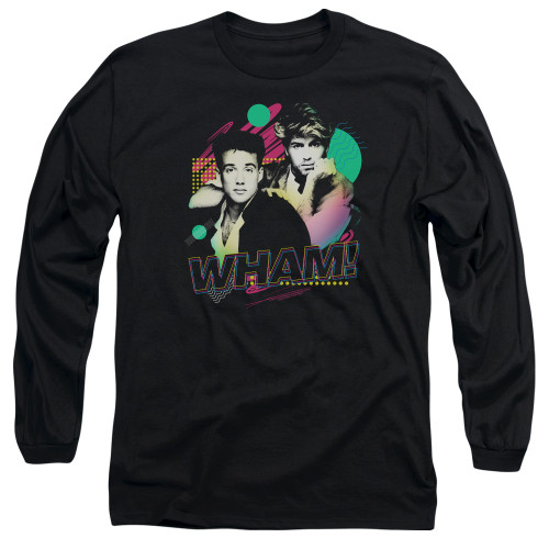 Wham The Edge Of Heaven Long Sleeve Adult 18/1 T-Shirt Black
