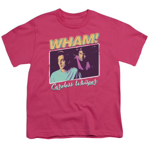 Wham Careless Whisper S/S Youth 18/1 T-Shirt Hot Pink