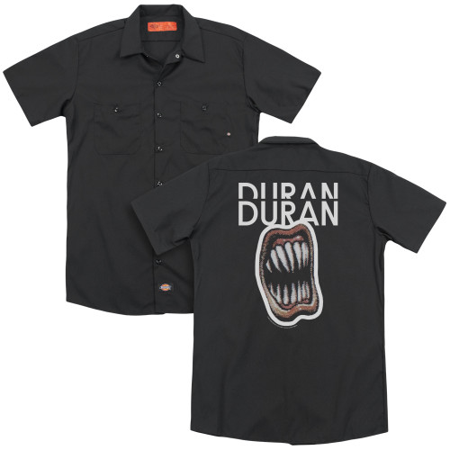 Duran Duran Pressure Off (Back Print) Adult Work Shirt Black