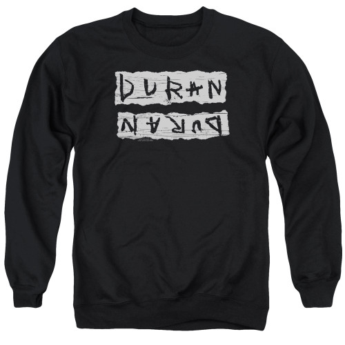 Duran Duran Print Error Adult Crewneck Sweatshirt Black