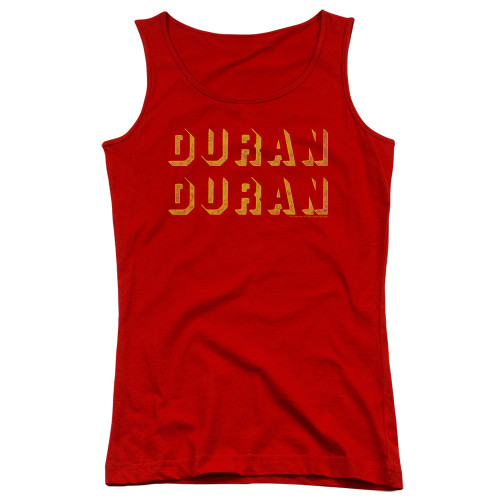 Duran Duran Negative Space Junior Women's Tank Top T-Shirt Red