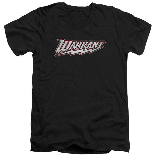 Warrant Warrant Logo S/S Adult V Neck 30/1 T-Shirt Black