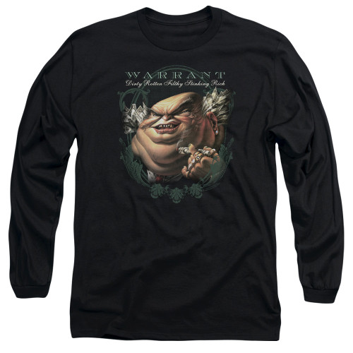 Warrant Stinking Rich Long Sleeve Adult 18/1 T-Shirt Black