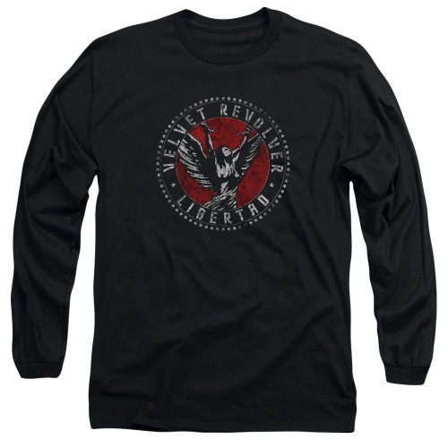 Velvet Revolver Circle Logo Long Sleeve Adult 18/1 T-Shirt Black